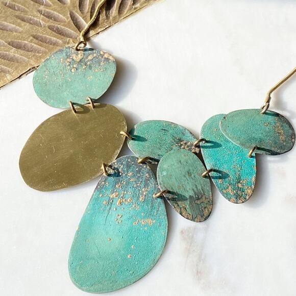 NEW Anthropologie x Sibilia Beach Stones Bib Necklace - Picture 6 of 13